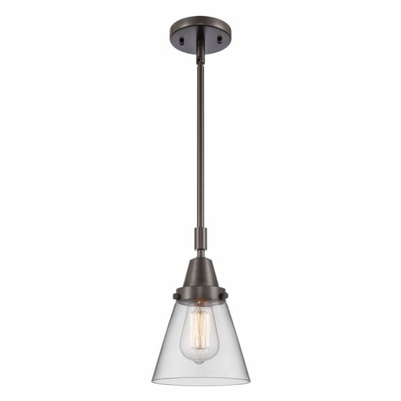 447-1S-OB-G62-Innovations Lighting-Cone - 1 Light Stem Hung Mini Pendant In Industrial Style-9.13 Inches Tall and 6 Inches Wide-Oil Rubbed Bronze