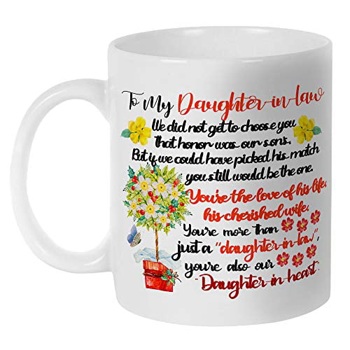 Mother's Day Gift Engraved Thank You For Raising Your Son To Be The Man of My Dreams Love Gift for Mother in-law 11 oz Ceramic Coffee Mug Tea Cup