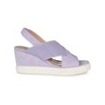 thumbnail image 2 of Journee Collection Womens Ronnie Faux Suede Peep-Toe Wedge Sandals, 2 of 3