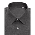 thumbnail image 2 of Youclos Men's Button Down Shirt Linen Short Sleeve with Pocket, 2 of 7