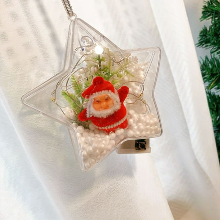 

CHGBMOK Christmas Decorations Christmas Decorative Lights Glow Christmas Tree Pendant Children s Handmade Diy Christmas Gift Material Bag