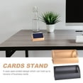 thumbnail image 5 of 2 Pcs Aluminum Alloy Office Desk Decor Organization Metal Business Card Holder Desktop, 5 of 6