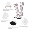 thumbnail image 6 of Fotbe Cartoon Poodle Dog print Women's Men's Novelty Crew Socks Cotton Socks Knee High Socks for Walking,Running,Nurses,Pregnancy, 6 of 9