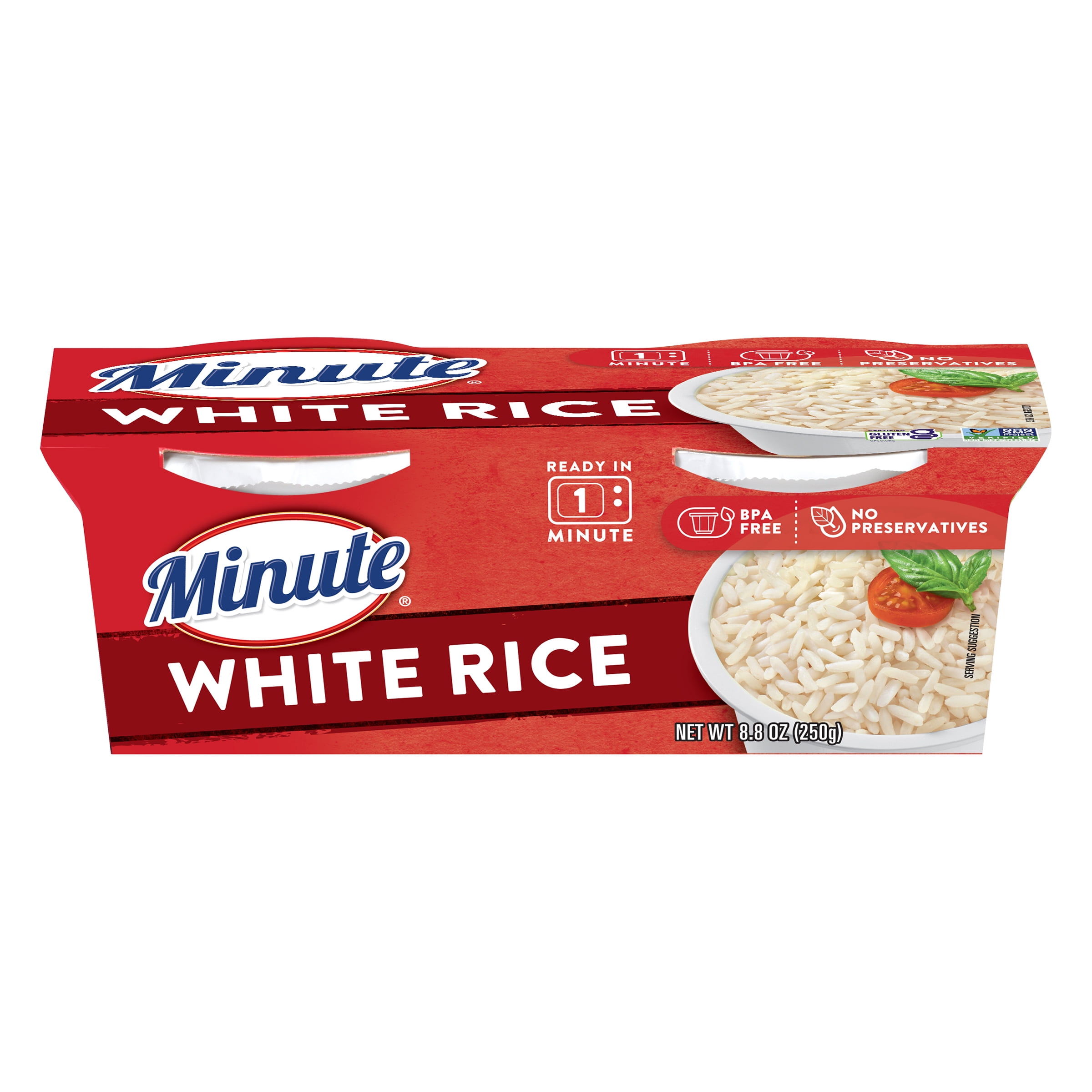 Minute Ready to Serve White Rice, Quick and Easy Cups, 4.4 oz, 2 Ct