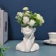 thumbnail image 3 of Jarrón de cerámica con forma de cuerpo y rostro femenino, ideal para estantería de oficina en casa, decoración de mesa, estilo rústico moderno, pequeño, 3 of 6