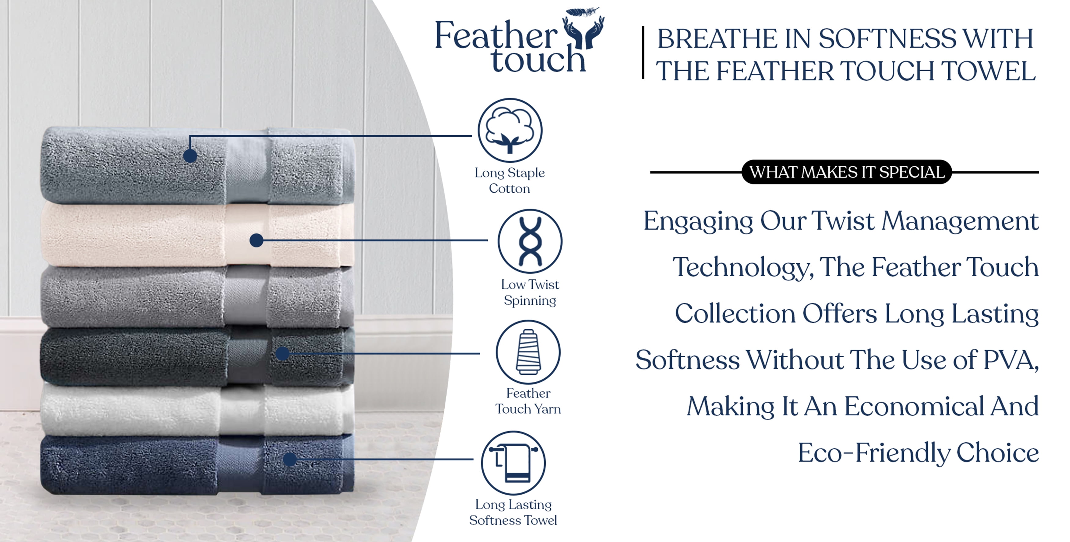 Delara Organic Cotton Luxuriously Plush Hand Towel Pack of 2 | GOTS & OEKO-TEX Certified | Premium Hotel Quality Towels | Feather Touch Technology|650 GSM Long Staple|Soft,Quick Dry & Ultra-Absorbent