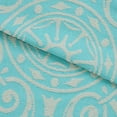 thumbnail image 3 of BNM Cotton Blend Vintage Medallion Bedspread Set, Queen, Aqua, 3 of 5