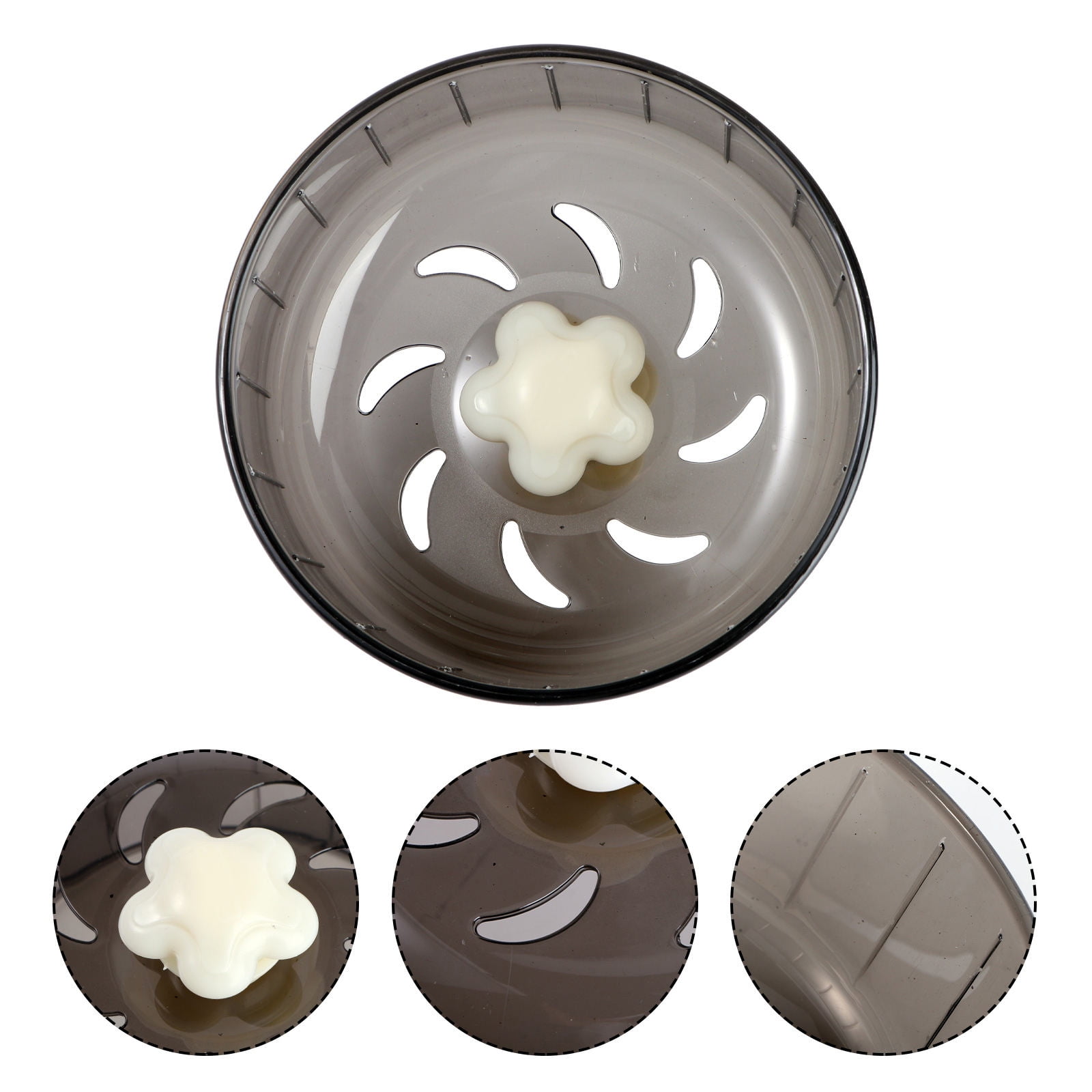 COMPUKAS Grey Durable Plastic Hamster Wheel for Small Pets Fun Running and Resting Spot