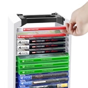 Video Game Storage Tower (12 CD Disc Blu-ray Case) Universal DVD Holder Shelf Rack Stand Vertical Organizer for PS5 Playstation 4 Nintendo Switch Xbox Movies