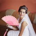 thumbnail image 5 of Unique Bargains 1 Pc Tassel Folding Fan for Masquerade Pink Silk Fabric, 5 of 5