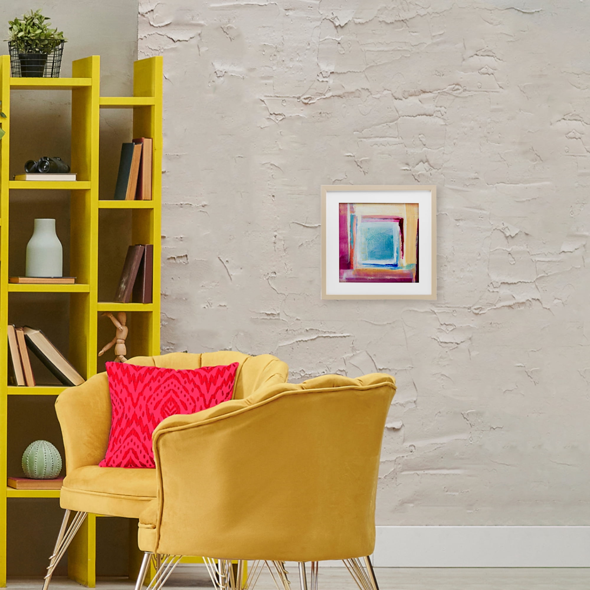 Stupell Industries Bright Colors New Day Birch Framed Print Under Glass, design by Lanie Loreth