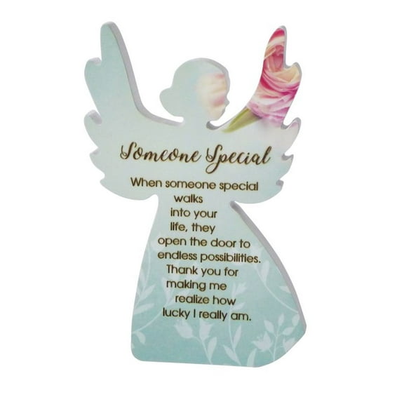 Heavenly Rose Angel With Saying - Someone Special Plaque