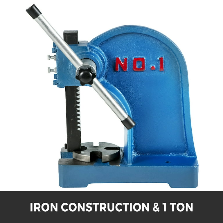 VEVOR Arbor Press 1 Ton Lever Bench Mountable Bearings Cast Iron