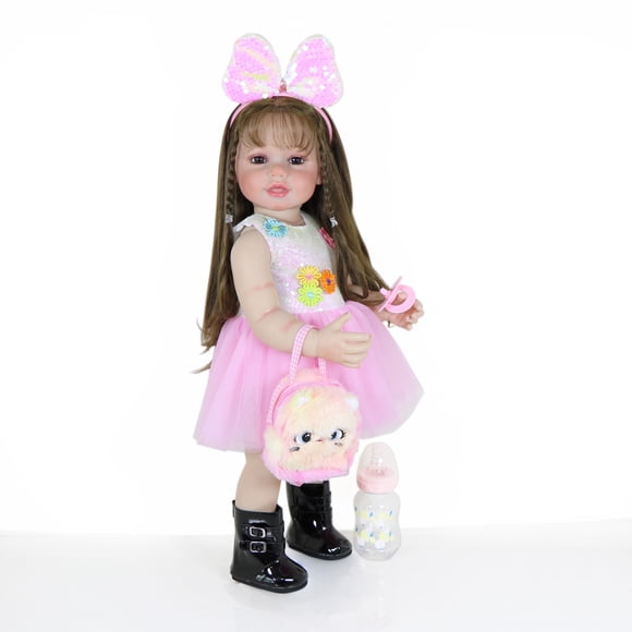 Muñecas para Niños Pequeños con Soporte Reborn Realista de 22 Pulgadas, Sunday Best, Regalo de Cumpleaños Especial, Mayores de 3 Años