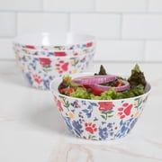 GreaterGood Flower Garden Paws Melamine Dinnerware Set - Set of 4