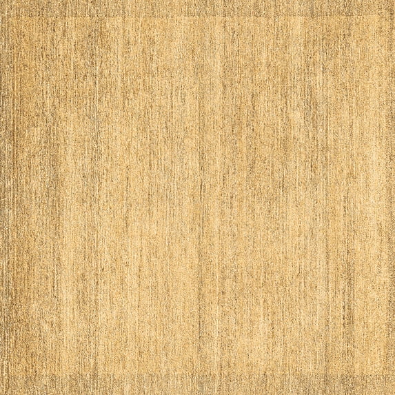 Ahgly Company Indoor Square Solid Brown Modern Area Rugs, 6' Square