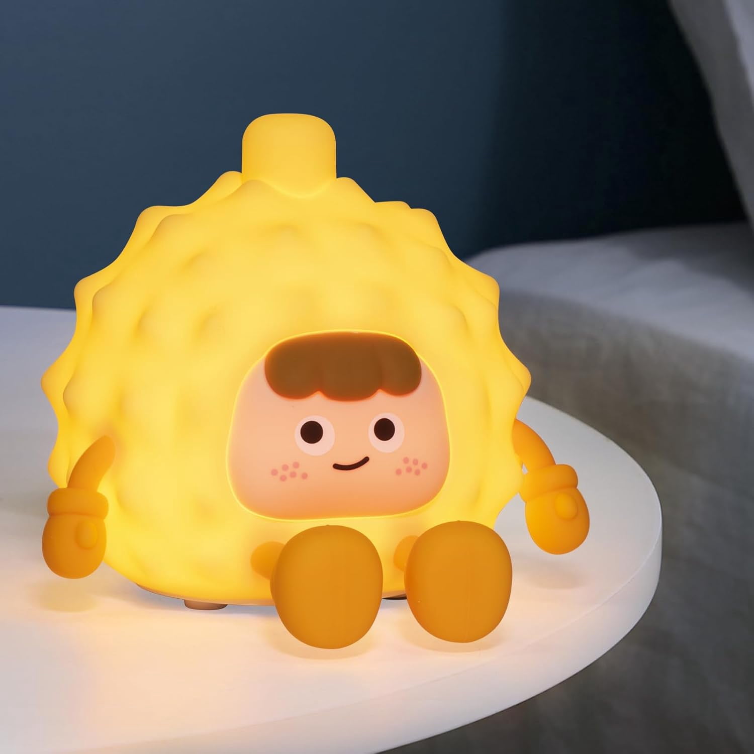 Durian Night Light, Friendly Silicone Cute Night Light for Kids, 3 Levels of Adjustable Warm Light Night Lamp Nightlight, Bedside Touch Lamp, Unique Gifts, Funny Gifts for Kids Toddler Baby