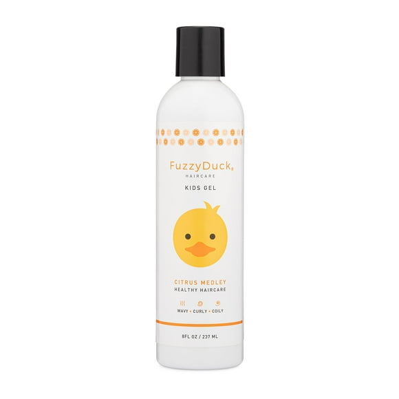 FuzzyDuck Gel para el cabello para niños, soluble en agua, gel para el cabello para niñas y niños con aloe marino y miel, para todo tipo de cabello (Citrus Medley 8oz)
