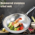 thumbnail image 2 of Hammered Stainless Steel Wok Scallion Patterned Fried Egg, Fried Steak Home), 2 of 8