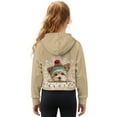 thumbnail image 2 of Xoenoiee Yorkshire Snowflake Bulb Print Long Sleeve Hoodies for Girls Kids Christmas Fleece Fashion Half Zip Sweatshirts Xmas Y2k Fall Clothes for Teens Child, 13-14 Years, 2 of 7