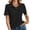 Black, variant on Tqcoqu Polos Shirts for Women Business Casual Tops Work Short Sleeve Collared V Neck Dressy Summer Blouses,Beige Women's S-XL