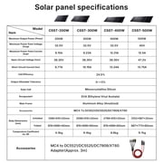 LVYUAN 300W Solar Panel Foldable Solar Panel Charger with Adjustable Kickstands Portable Waterproof IP67 24.5% High Efficiency for RV, Camping, Home, Outdoor, Power Station, off Grid
