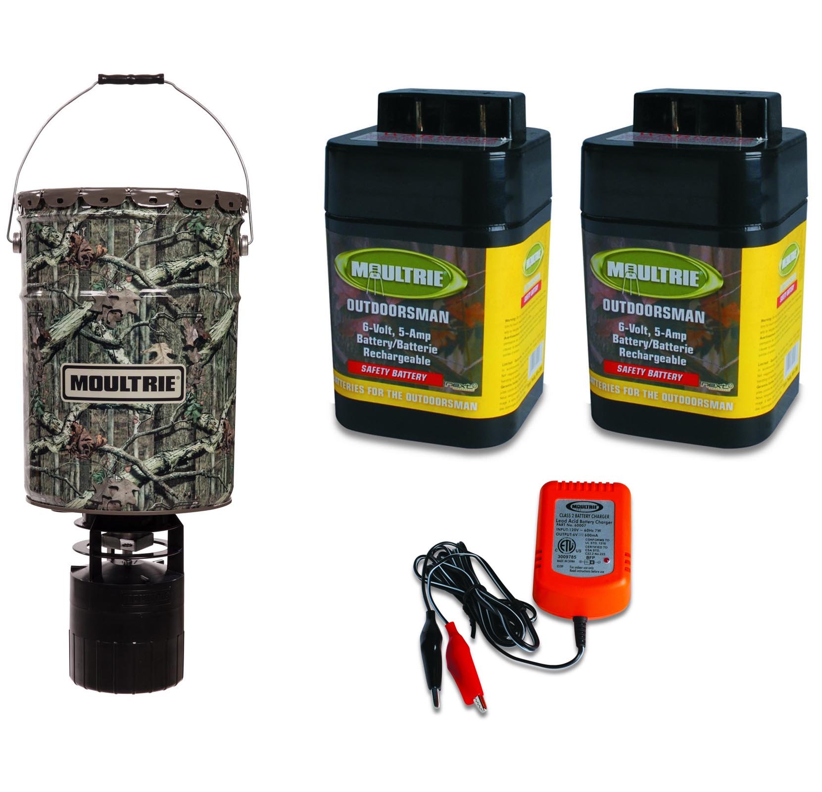 MOULTRIE 6.5 Gallon ProHunter Bucket Style Hanging Feeder +6V