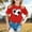 Red, variant on Trendfront Girls Sporty T-Shirt Soccer Football Heart Vintage Graphic Print Casual Crewneck Short Sleeve Tee Everyday Active Fitness Exercise Training Tops