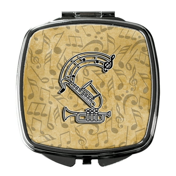 Letter S Musical Instrument Alphabet Compact Mirror