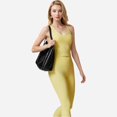 thumbnail image 3 of Women's Strappy Back Fitted Tank Top with Scoop Neck - Medium, Yellow, 3 of 6