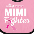 thumbnail image 4 of Inktastic Breast Cancer Awareness My Mimi is a Fighter Boys or Girls Baby Bib, 4 of 4
