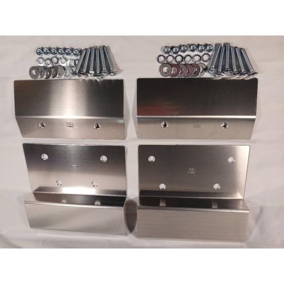 Loading Ramp Kit Tops & Bottoms Heavy-Duty DIY Aluminum Plates Fits 2” x 12” Lumber with Hardware Included