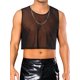 thumbnail image 1 of INSPIRAR CHIC Camisetas sin mangas para hombres, diseño transparente y ligero, chaleco de malla sin mangas XL negro, 1 of 6