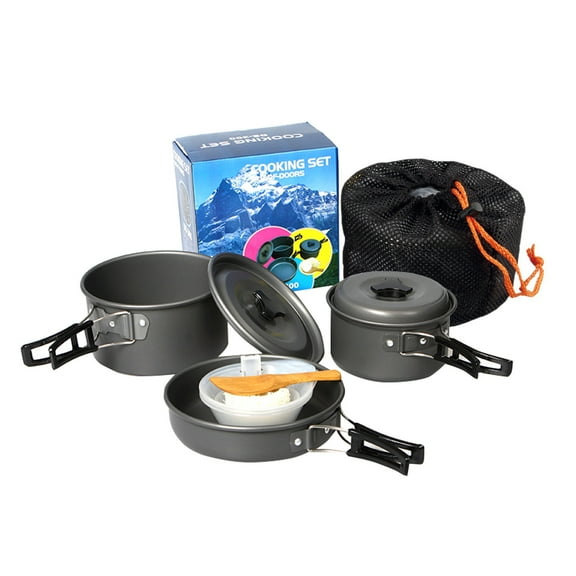 Kitchenware set,Portable Cookware 10pcs Cookware 2-3 Person Set With Suitable 2-3 Kitchenware Set Non-stick Suitable With Stove Non-stick Utensils Non-stick Pot Pan Campfire Utensils