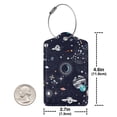 thumbnail image 4 of Disketp 2 PCS Luggage Tag for Suitcase,Galaxy2 Leather Baggage Tag with Stainless Steel Loop Privacy Cover for Women Men Girls, 4 of 5