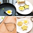 thumbnail image 3 of PEACNNG Egg Pancake Rings, Different Shaper Fried Egg Molds, Stainless Steel Omelet Frying Cooking Tools Kitchen Accessories Gadget Rings for Breakfast, Muffins, Pancakes, Sandwiches, 3 of 5