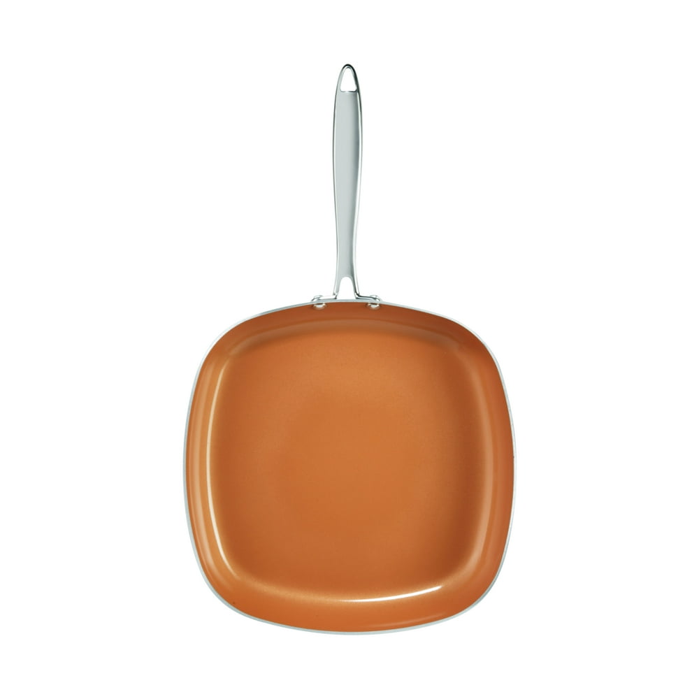 Gotham Steel Stainless Steel Premium 10” Square Frying Pan, with Super