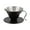 Black, variant on Coffee Filter Cone Stainless Steel Hand Drip Pour Over Coffee Funnel with Spiral Ribs Dishwasher Safe V-Shaped Coffee Filter for Most Coffee Makers Camping Home Brewing,Black