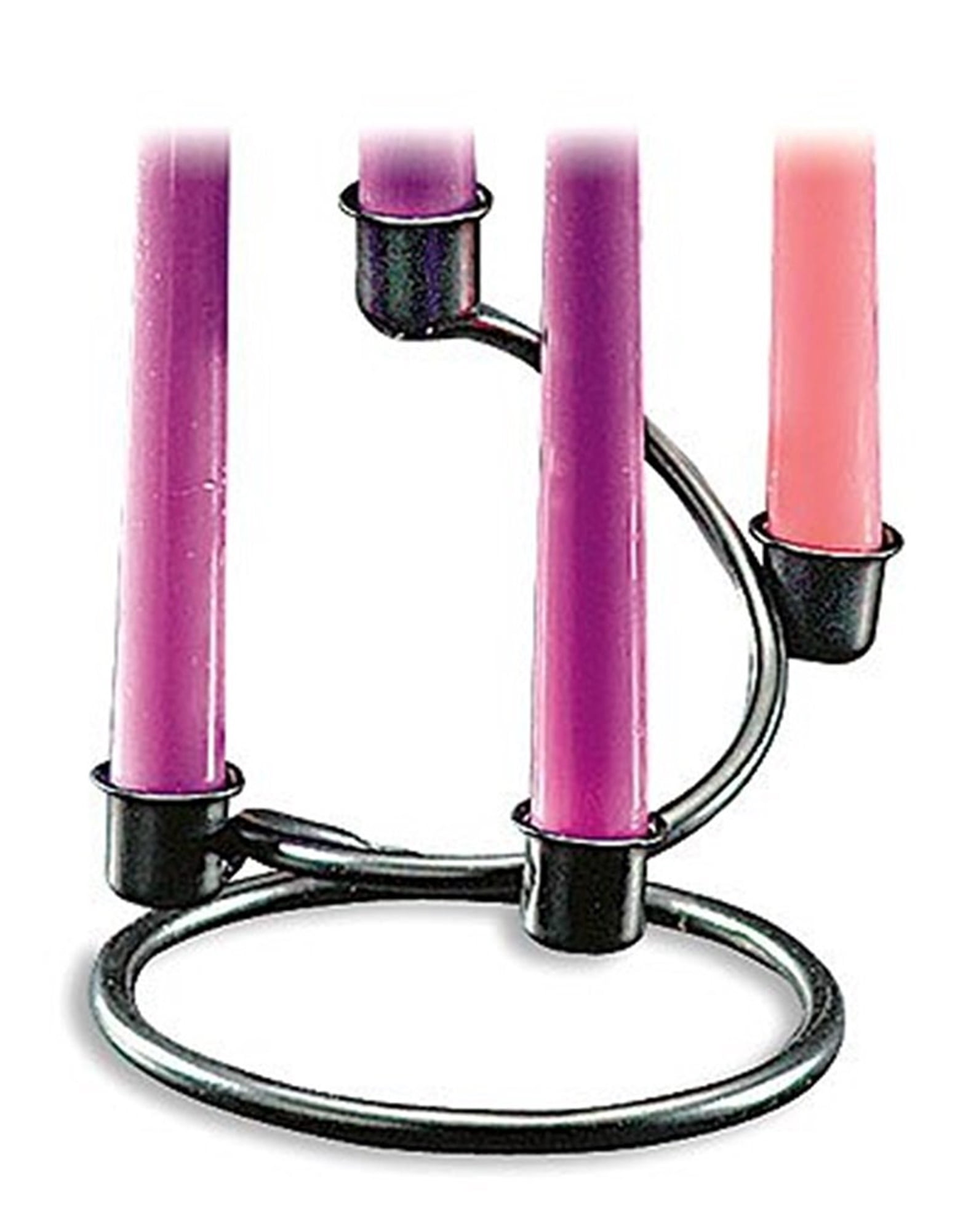 Black Iron Staircase Design Advent Wreath Candle Holder, 6 Inch