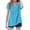 Sky Blue, variant on XIMIN Summer Linen Tops for Girls Roll Up Short Sleeve Tshirts Workout Button Down Plus Size Cotton Linen Shirt Trendy V Neck Blouses with Side Slit (6-7 Years, Navy)