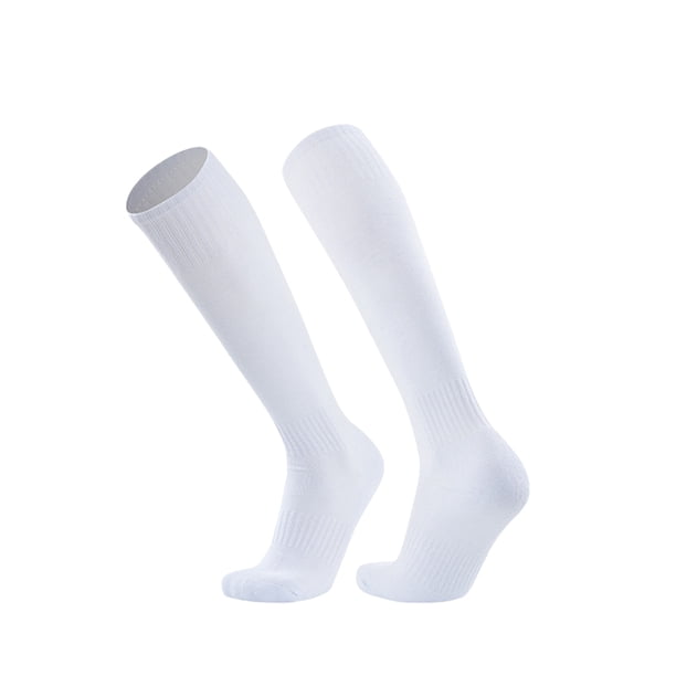 Minnieouse Calcetines de fútbol de poliéster con estilo: cómodos y transpirables para el campo Calcetines de color sólido Calcetines de Medias blanco código de los niños