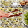 thumbnail image 3 of Excavator and Forklift Yellow Pattern Round Tablecloth 70"x70", Wrinkle Resistant Wipeable Table Cover for Kitchen Dining Room Picnic Patio and Party, 3 of 3
