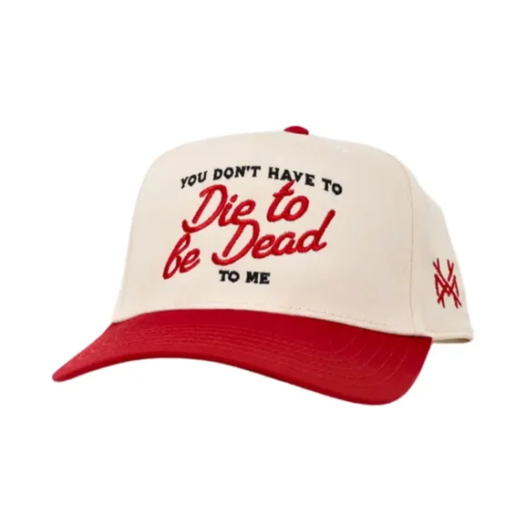 You Don’t Have to Die to Be Dead to Me Funny Trucker Hat, Embroidered Adjustable Snapback Cap, Vintage Retro Mesh Hat for Men and Women, Casual Streetwear Accessory