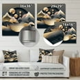 thumbnail image 4 of Designart "Golden Dreams Mountain Landscape II" Abstract Marble Metal Art Print, 4 of 5