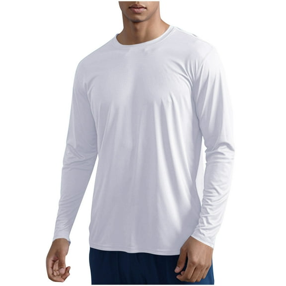 fatyb Long Sleeve Shirts for Men Sun Protection Shirts Activewear Mens Hiking Running Workout Tees
