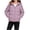Purple-05, variant on Owordtank Girls Hooded Quilted Puffer Jacket Full Zip Elastic Cuff Side Pocket Warm Short Outerwear Coat
