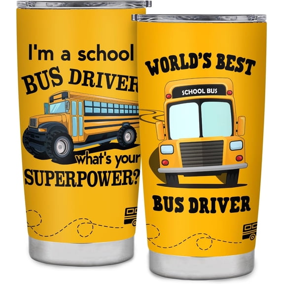 Bus Driver Christmas Gifts, Best Bus Driver Gifts, Bus Driver Appreciation Gifts for Men, Retirement Gifts, Thanksgiving Birthday Gift for Tumbler 20oz