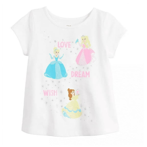 Jumping Beans Disney Princess Belle, Aurora & Cinderella Baby Girl Graphic Tee 12m