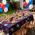 thumbnail image 5 of XGFHYJEH 4th of July Tablecloth, Patriotic Tablecloth Round, Red and Blue Print Table Cloth for Indoor Outdoor, Table Flag for Independence Day Kitchen Table Decorations for Dinner, 150*200cm, 5 of 5