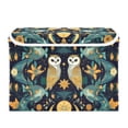 thumbnail image 7 of Yayeee Collapsible Cube Storage Bin with Lid Fabric Closet Decorative Basket with Handles, Brown Mystical Owls, 7 of 7